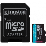 Kingston | Canvas Go! Plus | 256 GB | microSD | Flash memory class Class 10, UHS-I, U3, V30, A2|SDCG4/256GB