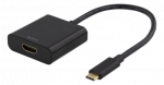 Adapteris DELTACO USB-C į HDMI, 4096x2160 30Hz, juodas / USBC-HDMI8|USBC-HDMI8