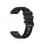 Fixed | Silicone Strap for Garmin QuickFit 22mm | Black|FIXSST-QF22MM-BK