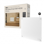 Mill Glass Smart WiFi Panel Heater Gen. 4 | GL400WIFI4 | Panel Heater | 400 W | Suitable for rooms up to 4-6 m&sup2; | White | IPX4|GL400WIFI4