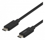 DELTACO USB-C - USB-C kabelis, 5Gbit / s, 5A, 2M, juodas USBC-1503M|USBC-1503M