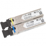 MikroTik Pair of SFP modules S-3553LC20D (S-35LC20D 1.25G SM 20km T1310nm/R1550nm + S-53LC20D 1.25G SM 20km T1550nm/R1310nm) | MikroTik | Maximum transfer distance 20000 m|S-3553LC20D