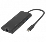 USB-C prijungimo stotelė DELTACO, viena, 1x HDMI, 3x USB-A, RJ45 / USBC-HDMI31 / 1902571|1902571