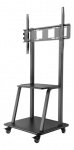 Monitoriaus vežimėlis su lentyna DELTACO OFFICE reguliuojamo auk&scaron;čio, 1698-1848 mm, Heavy-Duty, 37-100&rdquo;, juodas / ARM-0453|ARM-0453
