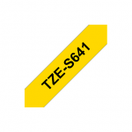BROTHER TZES641 18 BLACK ON YELLOW STR. |TZES641