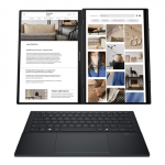 Asus | Zenbook Duo UX8406CA-QL287W | Inkwell Gray | 14 " | OLED | Touchscreen | FHD | 1920 x 1200 pixels | Intel Core Ultra 7 | 255H | 16 GB | LPDDR5X | Solid-state drive capacity 1000 GB | Intel Arc Graphics | Windows 11 Home | 802.11be | Bluetooth  ...