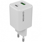 CANYON charger CU45AC GaN 45W 1xPD 1xQC EU White|CNS-CUW45AC