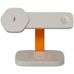 CANYON Wireless Charging Station Hexagon 310 3in1 LightGrey/Orange|CNS-WCS310LGOR
