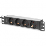 Digitus | 10&rdquo; Socket Strip with Aluminum Profile, 4-way safety sockets | DN-95418|DN-95418