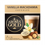 Kavos kapsulės Aroma Gold Vanilla Macadamia, 16kaps