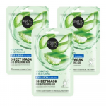 Drėkinanti ir atstatanti lak&scaron;tinė veido kaukė Alavijas & Hialurono rug&scaron;tis, ORGANIC SHOP, 3 x 1 vnt