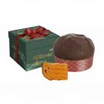 Kakavinis Panettone pyragas FRACCARO su abrikosų įdaru ir juodojo &scaron;okolado glaistu &bdquo;Vienna Style&ldquo;, 750 g