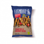 Krekeriai ELEPHANT Twisted su pomidorais ir kmynais, 80 g
