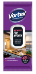 Buitinės drėgnos servetėlės VORTEX virtuvei, 48 vnt.