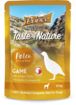 Ėdalas &scaron;unims PRINCE Taste Of Nature Paleo Žvėriena su saldžiąja bulve ir žolelėmis, 375 g