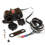 Elektros įranga Gniazdo zapalniczki DC 12-24V; DC 5V/2.1A (Motociklų; papildomas USB įėjimas)