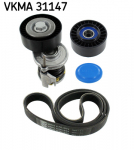V formos rumbuotas diržas, komplektas SKF VKMA 31147