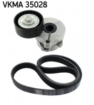 V formos rumbuotas diržas, komplektas SKF VKMA 35028