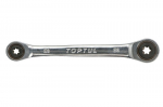 Raktas kilpinis/ė / terk&scaron;lė E-TORX dvipusis/ė, plok&scaron;čias/ia E6, E8
