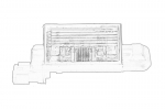 Valst. numerio ap&scaron;vietimo žibintas OE BMW 63 26 1 387 047