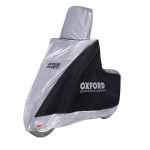 Motociklo užvalkalas OXFORD AQUATEX HIGHSCREEN SCOOTER COVER spalva sidabro, matmuo S