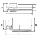 Galvutė &scaron;e&scaron;iakampė 1" 30 mm KABE3230