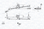 Valytuvų mechanizmas 064012005011 Priekis (su varikliu) Tinka: FIAT PUNTO, PUNTO/HATCHBACK