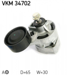 įtempiklio skriemulys, V formos rumbuotas diržas SKF VKM 34702