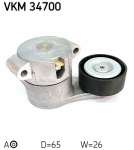 įtempiklio skriemulys, V formos rumbuotas diržas SKF VKM 34700