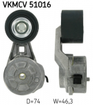 įtempiklio skriemulys, V formos rumbuotas diržas SKF VKMCV 51016