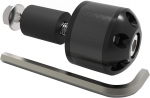Vairo antgaliai CarbEnds 1 CNC 13; 18 spalva: Juoda, (22mm storio vairui)