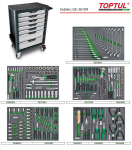 įrankių vežimėlis 261 vnt. TOPTUL GE-26109