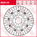 Stabdžių diskas MSW210 Priekis plaukiojantis TRW 300/62/5mm/78mm
