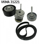V formos rumbuotas diržas, komplektas SKF VKMA 31221
