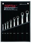 TOPTUL Kilpinių veržliarakčių komplektas 8vnt. GPAH0804