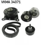 V formos rumbuotas diržas, komplektas SKF VKMA 34071