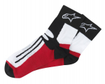 Termoaktyviosios kojinės ALPINESTARS RACING ROAD SHORT tipas: unisex, spalva balta/juoda/raudona