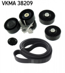 V formos rumbuotas diržas, komplektas SKF VKMA 38209