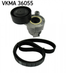 V formos rumbuotas diržas, komplektas SKF VKMA 36055