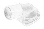 termostato korpusas OE HYUNDAI 2561327000