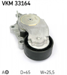 diržo įtempiklis, V formos rumbuotas diržas SKF VKM 33164