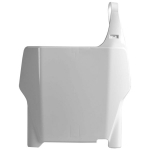 Startinis numeris (plastron), spalva Balta Tinka: HONDA CR, CRF 125/250/450 2004-2007