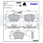 stabdžių trinkelių rinkinys, diskinis stabdys LP1914