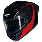 &Scaron;almas Integruotas NOLAN N60-6 Sport MESMERICO spalva juoda/raudona