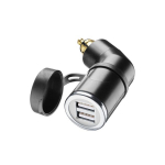 Rūkalų užkūrimo lizdas su 2 USB lizdais Rūkalų užkūrimo lizdas su 2 USB lizdais INTERPHONE (spalva juoda)