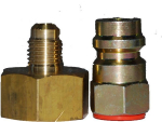 Adapteris freono talpai  R134A cilindro W21.8 x 1/14 x 13mm plius 1/4 colio adapteris SAE (7/16 col.) 007950024810