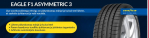GOODYEAR Eagle F1 Asymmetric 3 RTF tipo padanga lengv. autom. vasarinė 275/40R18 LOGO 99Y F1A3R