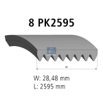 V formos rumbuoti diržai DT SPARE PARTS 1.21852