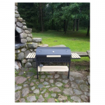 BBQ malkinis grilis su dangčiu i&scaron;ardomomis kojomis (didelis)