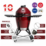 Anglinis grilis Kamado Bono Evo Media raudonas